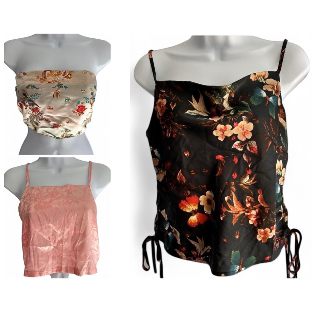 New 3 Cami Tops Romwe Forever 21 Small Medium Crop Top Y2K - Picture 2 of 8